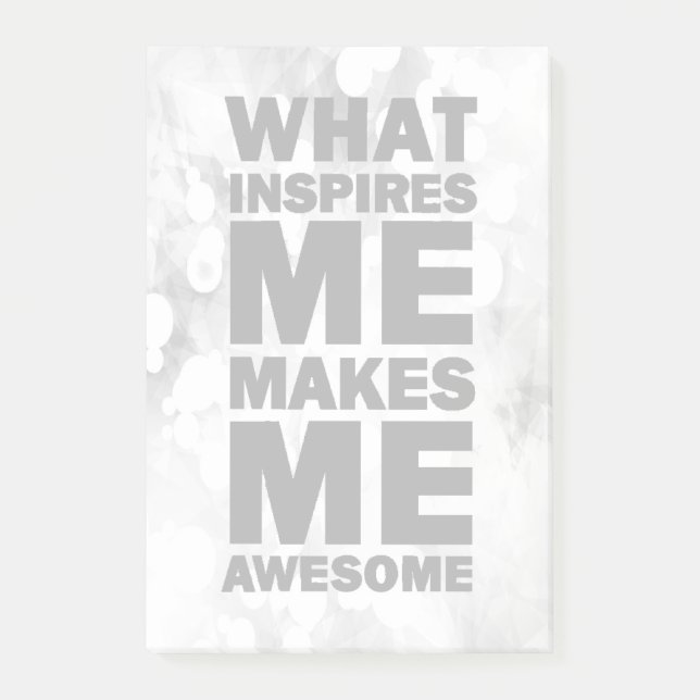 Notas Post-it® Qué me inspira me hace impresionante (Anverso)