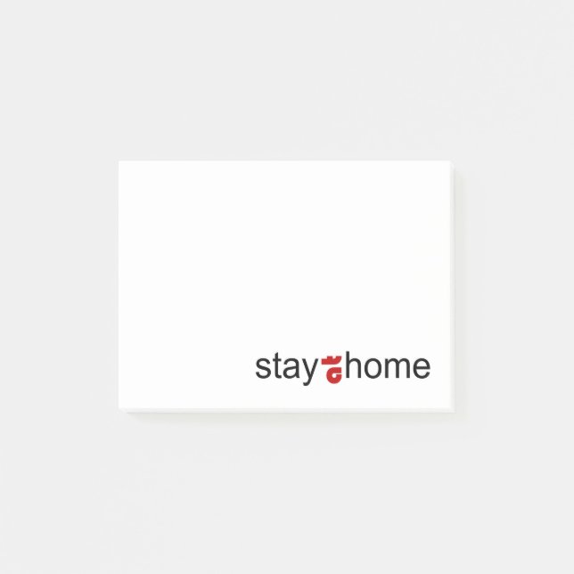 Notas Post-it® Quédate en casa (Anverso)