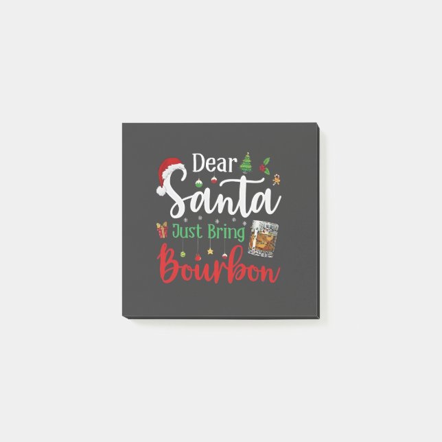 Notas Post-it® Querido Papá Noel, trae Navidades para beber Borbó (Anverso)
