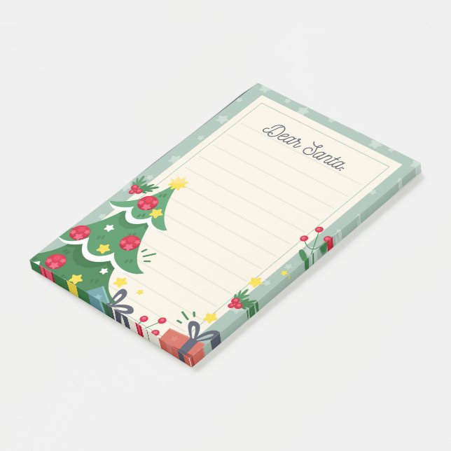 Notas Post-it® Querido Santa (En perspectiva)