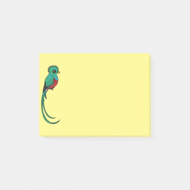 Notas Post-it® Quetzal resplandeciente de Birdorable (Anverso)