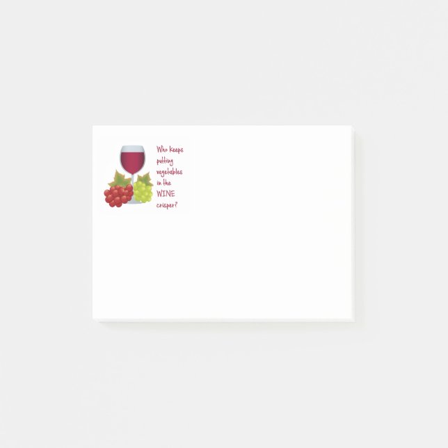 Notas Post-it® ¿Quién puso verduras en la bodega? (Anverso)