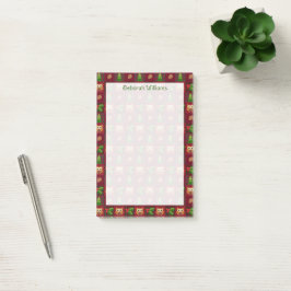 Notas Post-it® Quilt Navidades de Woodland parecen personalizados