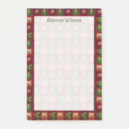 Notas Post-it® Quilt Navidades de Woodland parecen personalizados