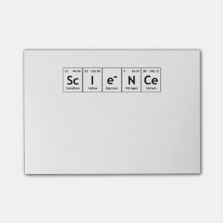Notas Post-it® Química de la palabra de los elementos de tabla