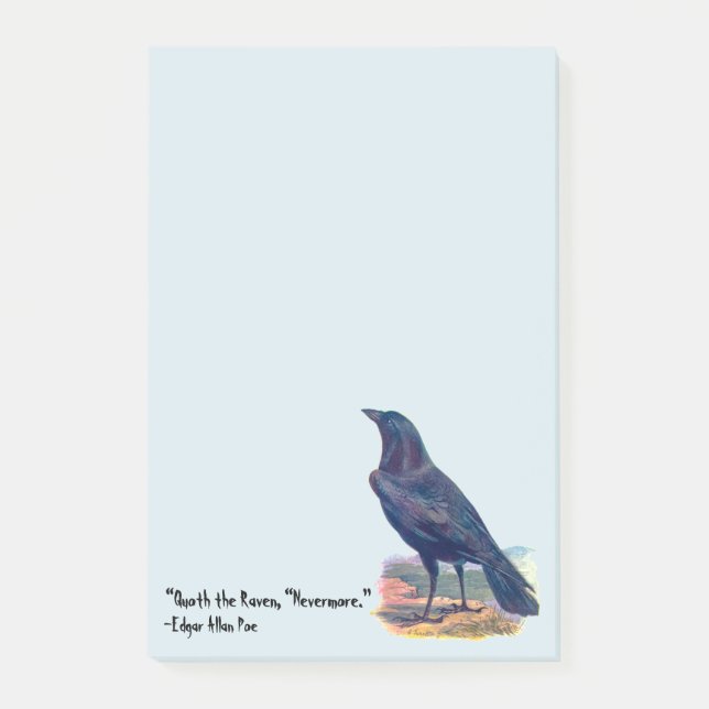 Notas Post-it® Quoth the Raven nunca más los Ravens (Anverso)