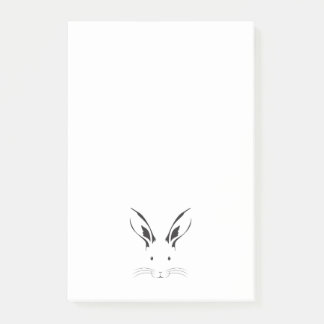 Notas Post-it® Rabbit Face Silhouette