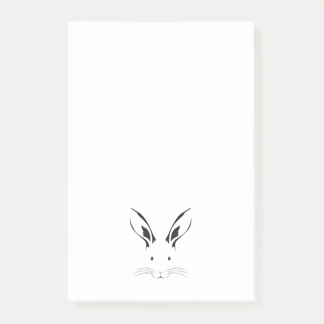 Notas Post-it® Rabbit Face Silhouette (Anverso)