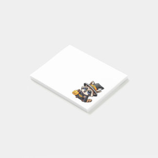 Notas Post-it® Raccoon adorable de bruja personalizado