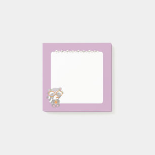 Notas Post-it® Raccoon aletargado
