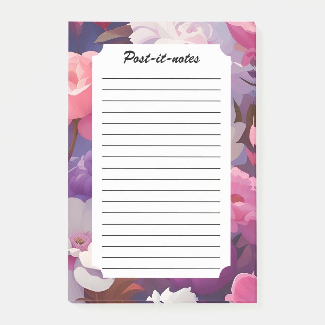 Notas Post-it® Radiant Bloom Petal Rhapsody (Anverso)