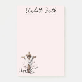 Notas Post-it® Radiant Easter Cross with Floral Accents