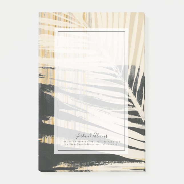 Notas Post-it® Raffia de Oro - Palm Fronds (Anverso)