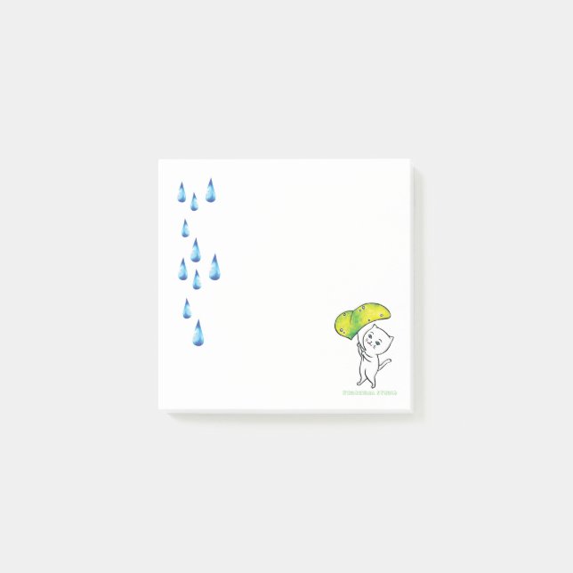 Notas Post-it® Rain drop notes (Anverso)