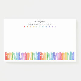 Notas Post-it® Rainbow Color Books A Note From Teacher's