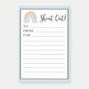 Notas Post-it® Rainbow Happy Teacher Mail Post It Notes
