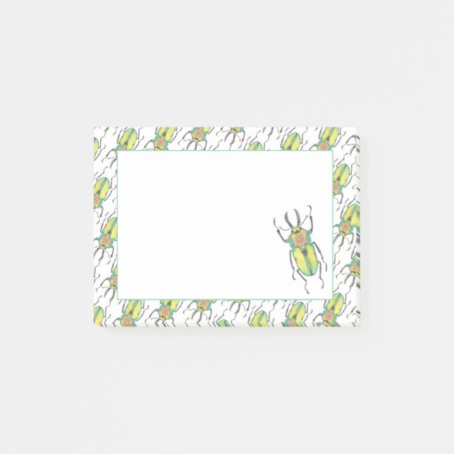 Notas Post-it® Rainbow Stag Beetle Love Bug (Anverso)