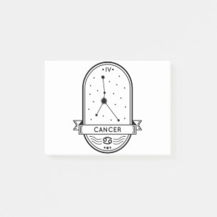 NOTAS POST-IT® RAÍZ DEL CÁNCER DE CONSTELACIÓN DE BADGE ZODIAC