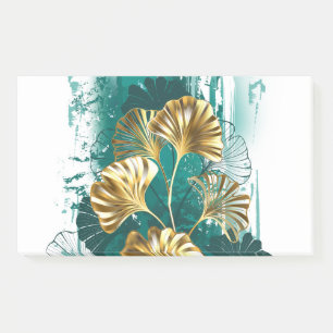Notas Post-it® Rama con hojas doradas Ginko Biloba