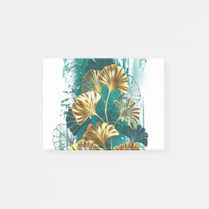 Notas Post-it® Rama con hojas doradas Ginko Biloba