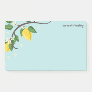 Notas Post-it® Rama de limón - Nombre personalizado