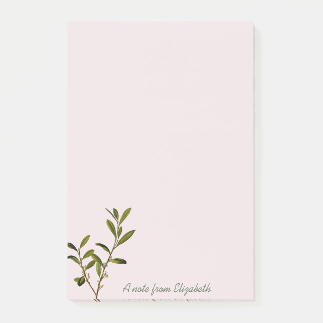 Notas Post-it® Rama de Olivo de Moda - Personalizado (Anverso)