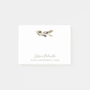 Notas Post-it® Rama de olivo mediterránea personalizada