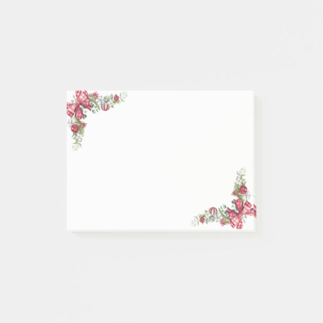 Notas Post-it® Rama de pino,bola,lazo (Anverso)