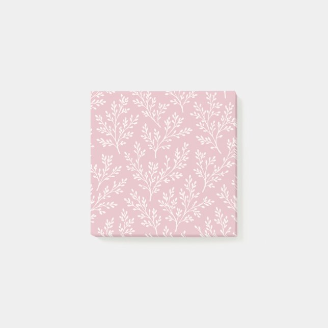 Notas Post-it® Ramas de bosque neutrales - Rosa apagado (Anverso)