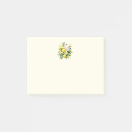 Notas Post-it® Ramillete de limón con flores blancas