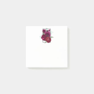 Notas Post-it® Ramo floral de rosa magenta elegante