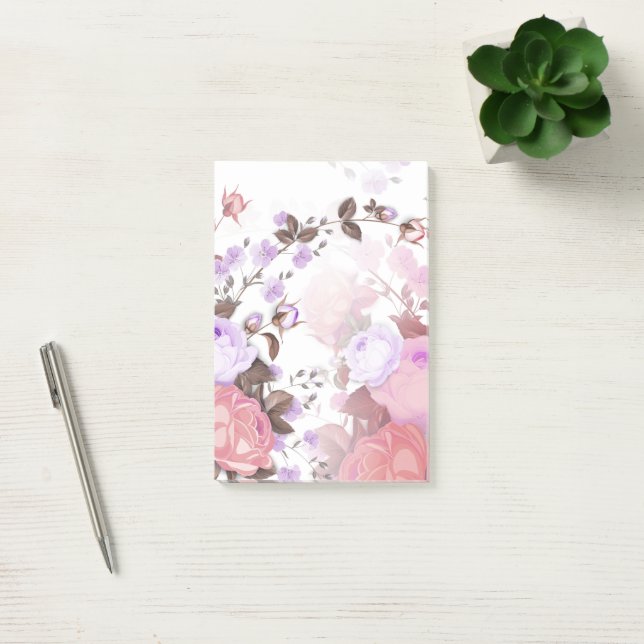 Notas Post-it® Ramos de Rosas 5 (Oficina)