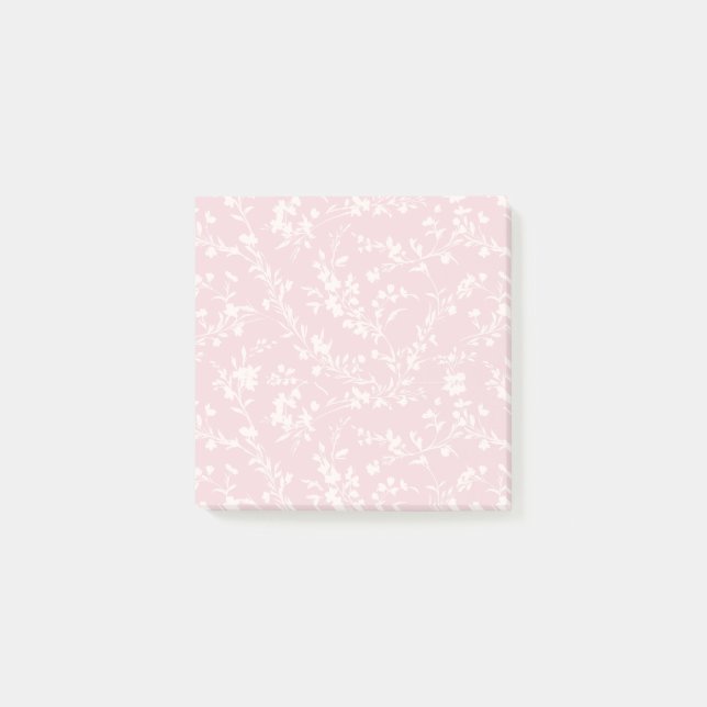 Notas Post-it® Ramos primaverales neutros - Rosa rubor (Anverso)