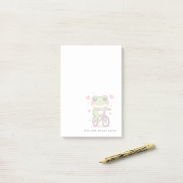Notas Post-it® Rana Adorable Montando Bicicleta | Regalo Divertid