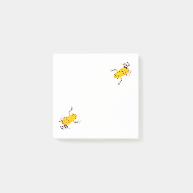 Notas Post-it® Rana amarilla (Anverso)