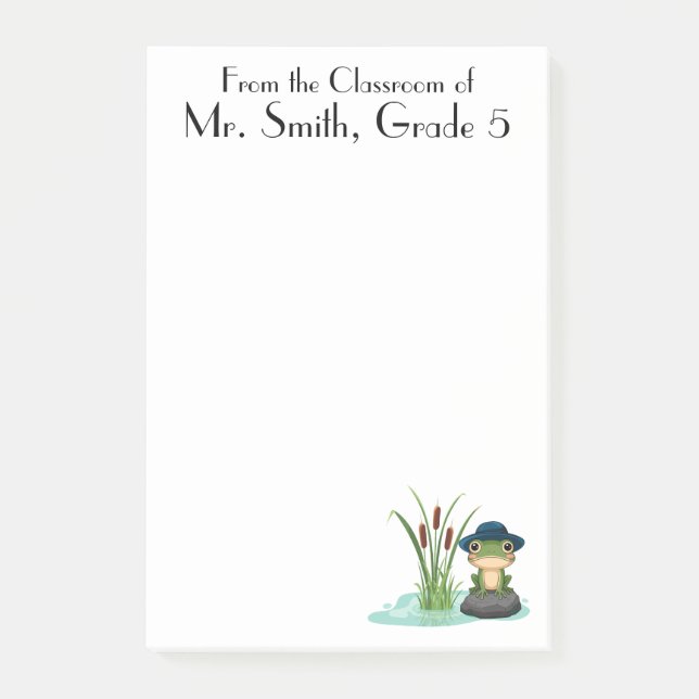 Notas Post-it® Rana y estanque, Apreciación del profesor, Persona (Anverso)