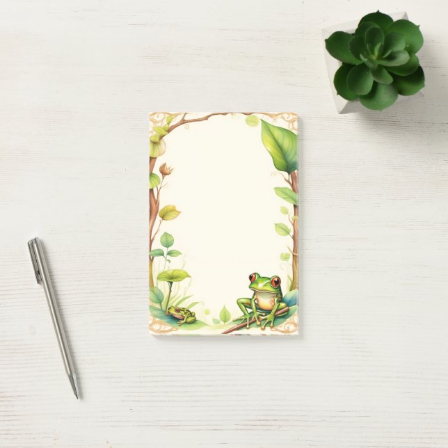 Notas Post-it® Ranas enmarcadas 3 (Oficina)