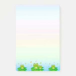 Notas Post-it® Ranas Pequeñas y Lindas en Colores Pastel