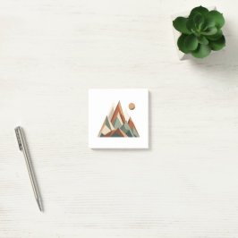 Notas Post-it® Rango montañoso geométrico boho | Cuaderno minimal