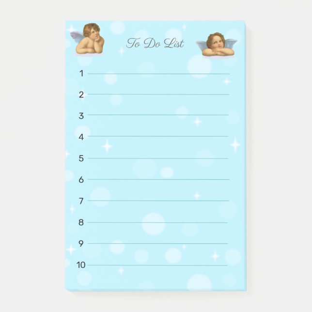 Notas Post-it® Raphael Cherubs y Orbs Ligeros (Anverso)