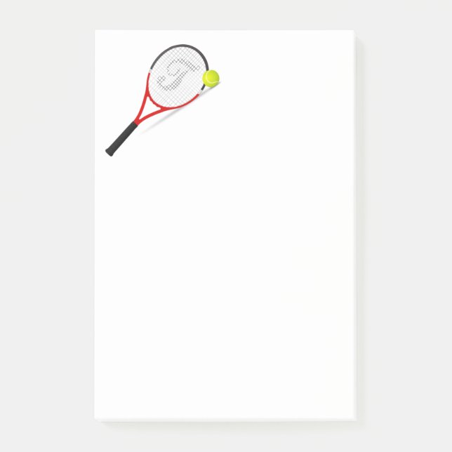 Notas Post-it® Raqueta de tenis y pelota (Anverso)