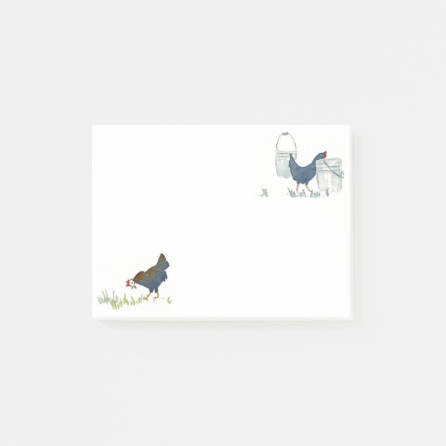 Notas Post-it® Rasguños del pollo (Anverso)