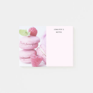 Notas Post-it® Raspberry rosa Macarons Foto pastelería francesa