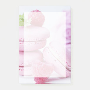 Notas Post-it® Raspberry rosa Macarons Foto pastelería francesa