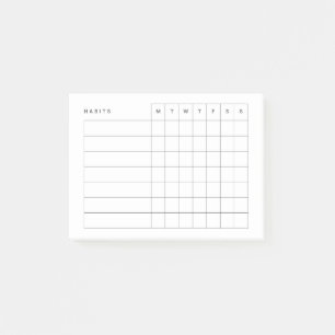 Notas Post-it® Rastreador de hábitos minimalistas