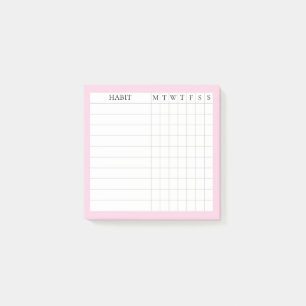 Notas Post-it® Rastreador de hábitos post-it de la colección Marg
