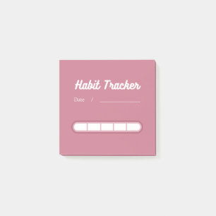 Notas Post-it® Rastreador de hábitos rosado