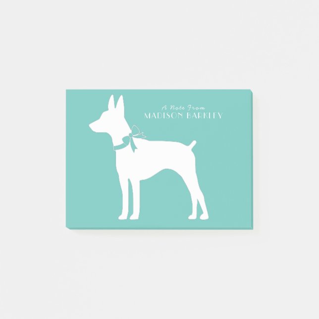 Notas Post-it® Rat Terrier Dog Puppy (Anverso)