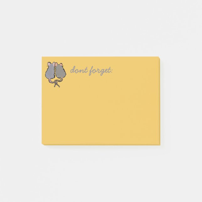 Notas Post-it® ratas románticas (Anverso)