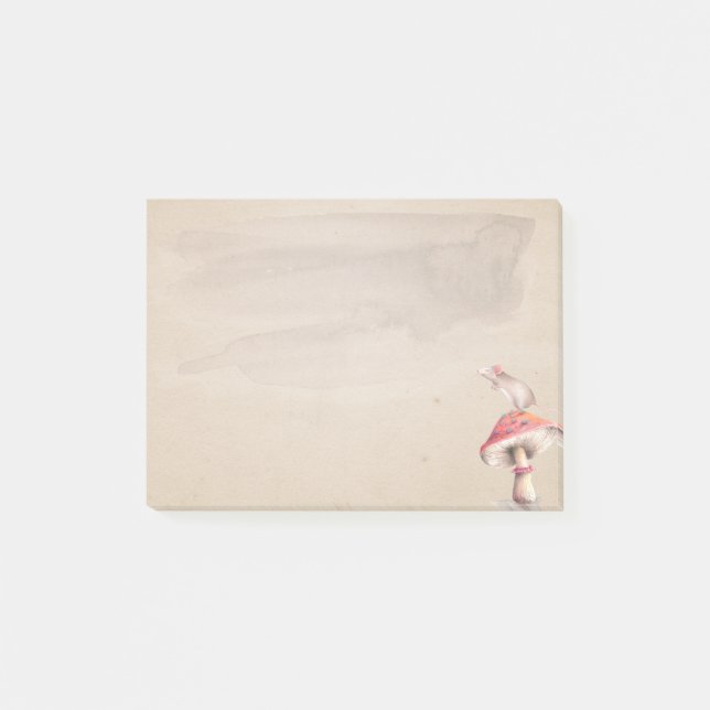 Notas Post-it® Ratón de la seta (Anverso)